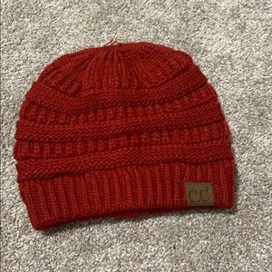 Red winter hat